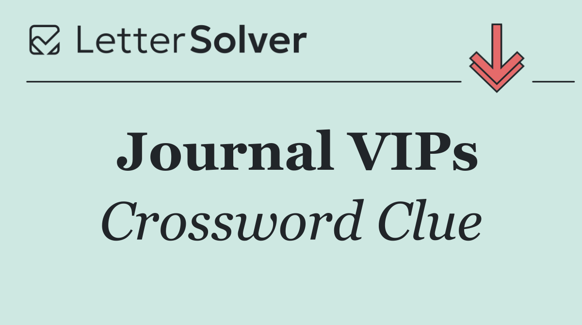 Journal VIPs