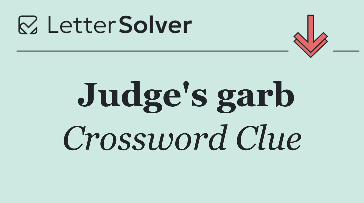 Judge's garb
