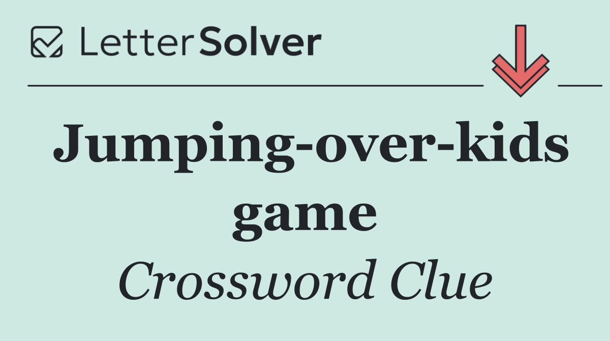 Jumping over kids game