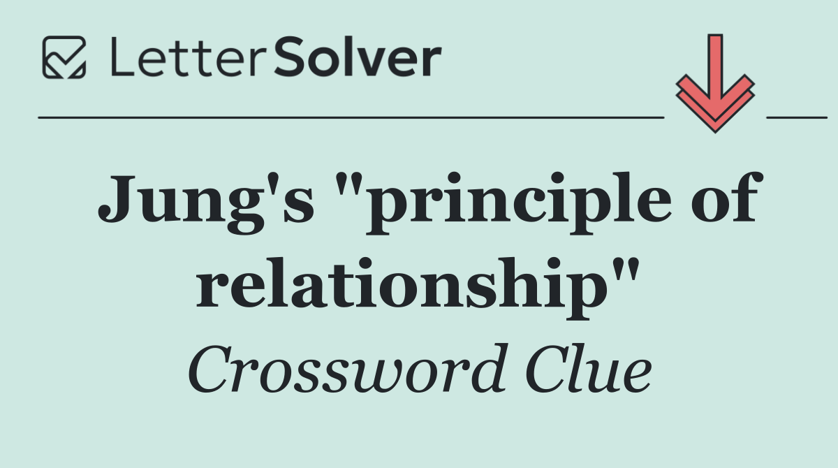 Jung's "principle of relationship"