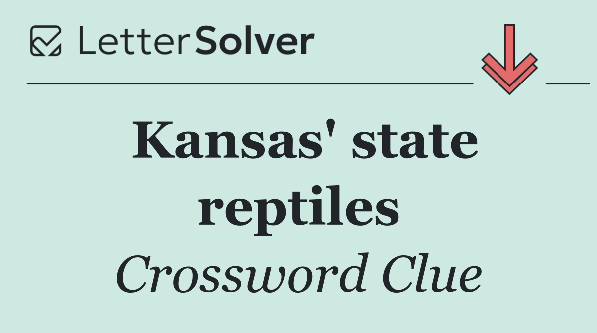 Kansas' state reptiles