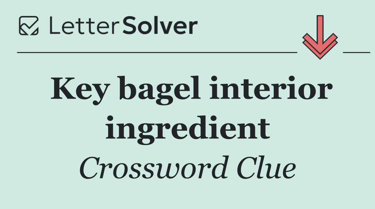 Key bagel interior ingredient