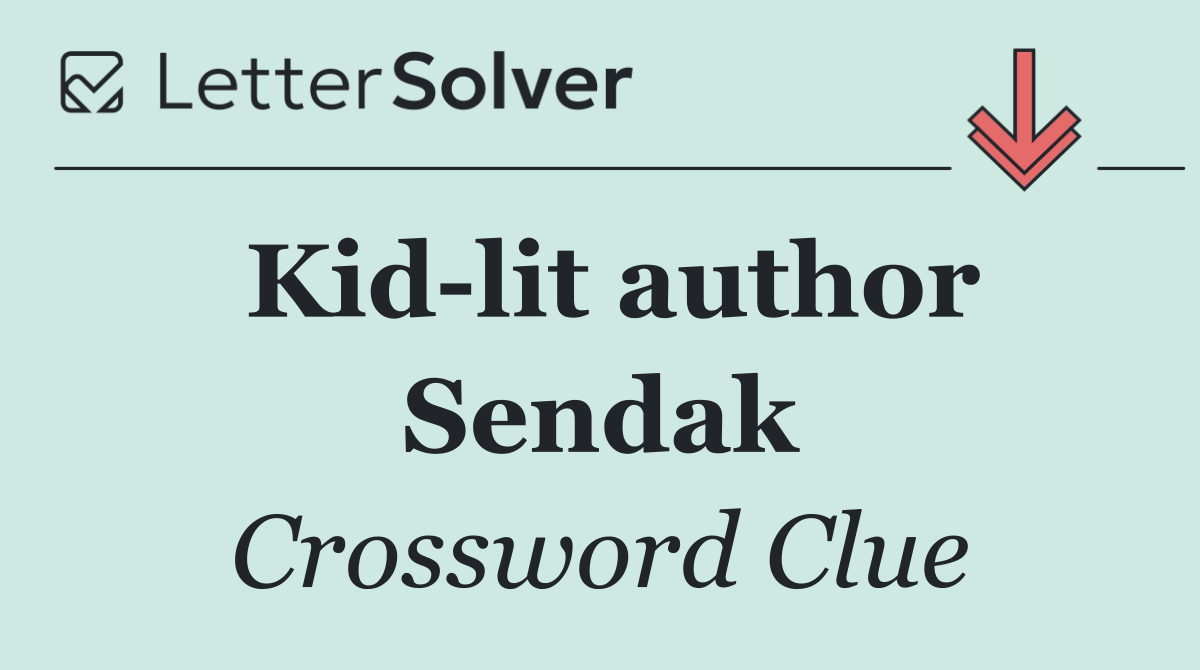 Kid lit author Sendak