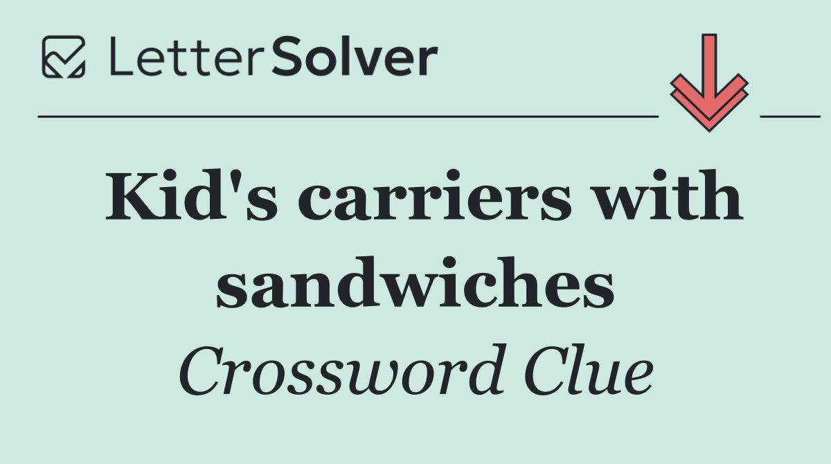 Kid's carriers with sandwiches