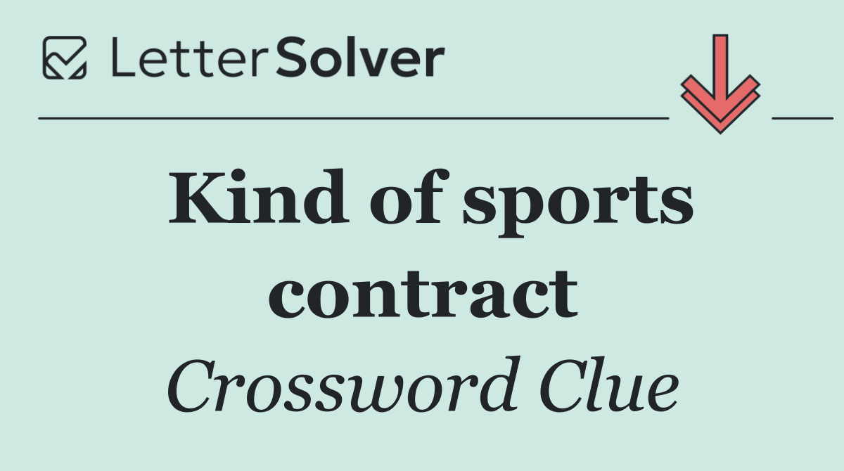 Kind of sports contract