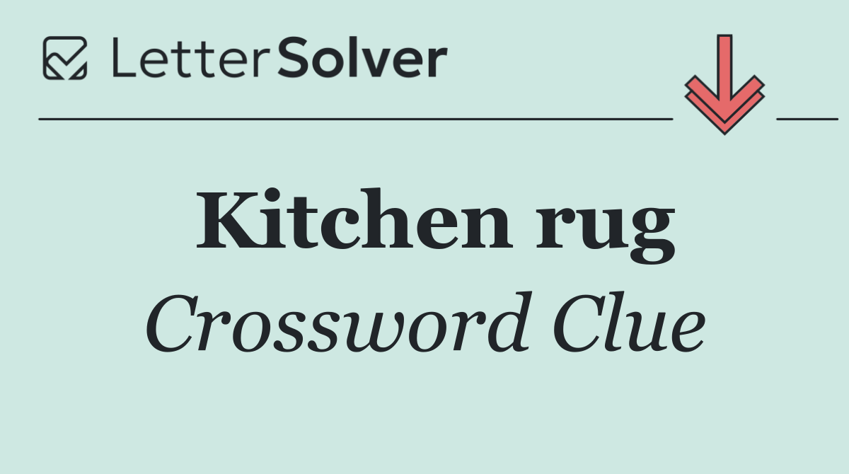 Kitchen rug