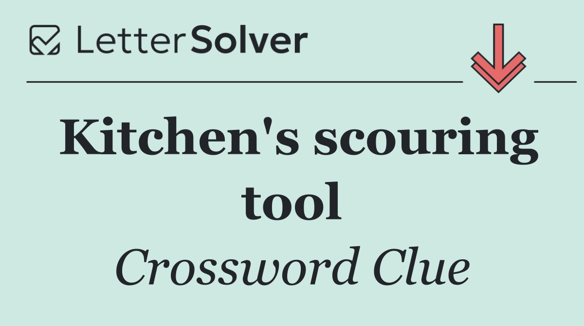 Kitchen's scouring tool