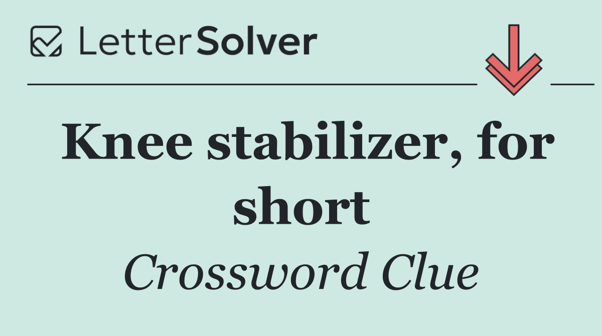 Knee stabilizer, for short