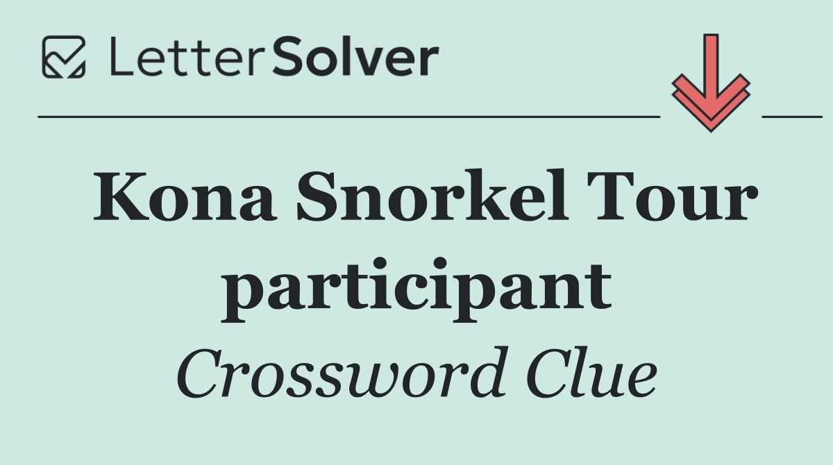 Kona Snorkel Tour participant