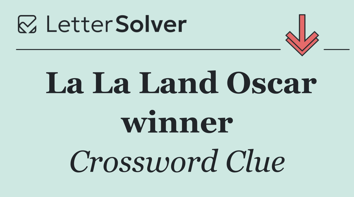 La La Land Oscar winner