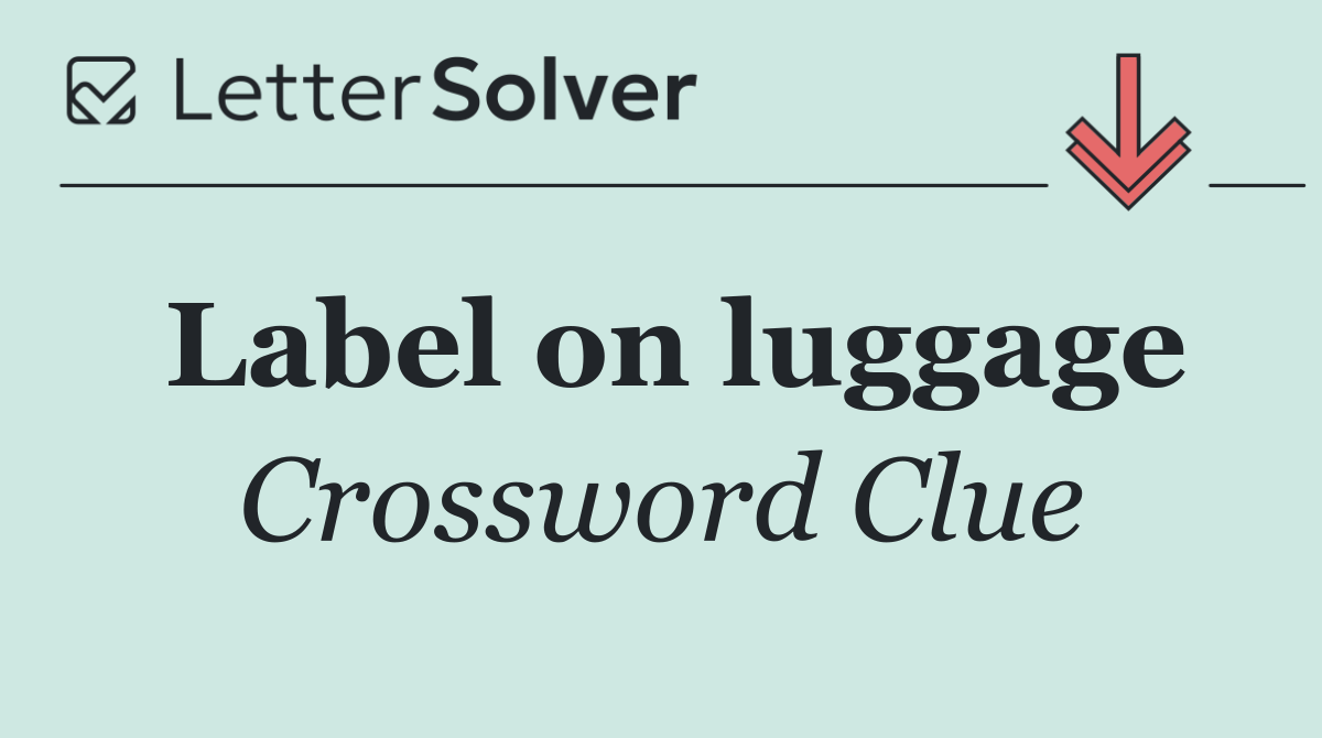Label on luggage