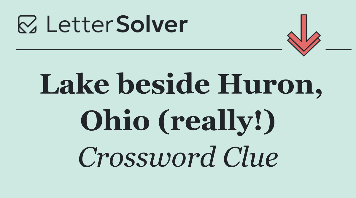 Lake beside Huron, Ohio (really!)