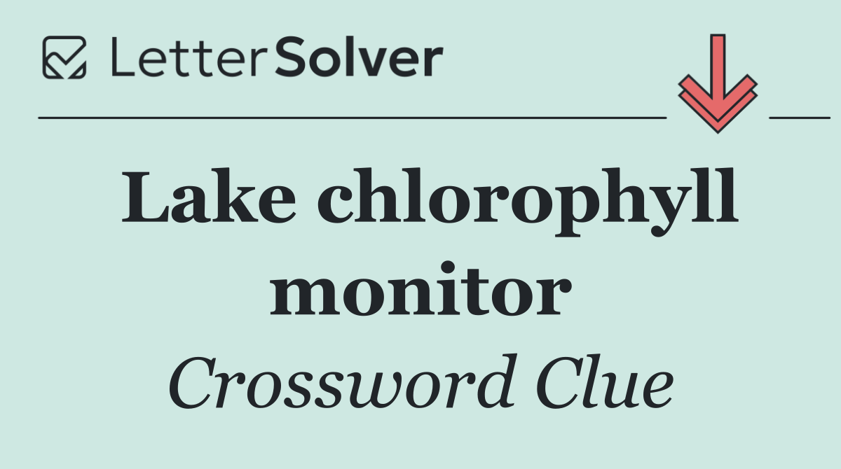 Lake chlorophyll monitor