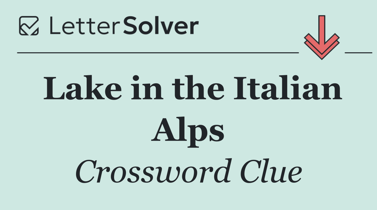 Lake in the Italian Alps