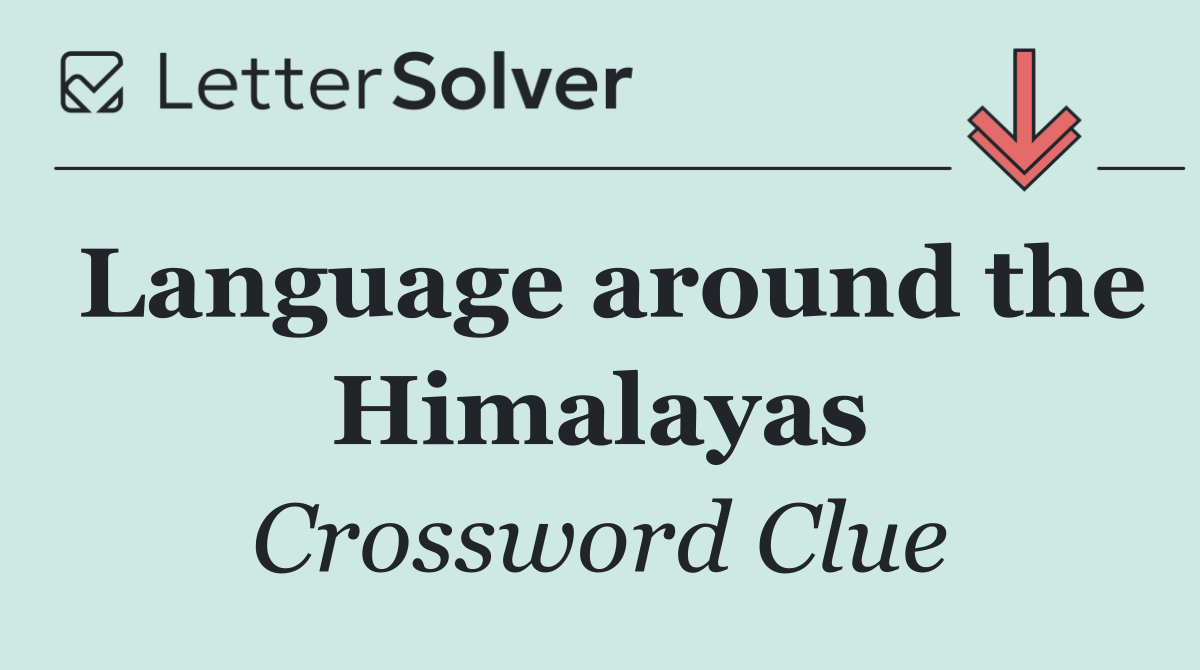 Language around the Himalayas