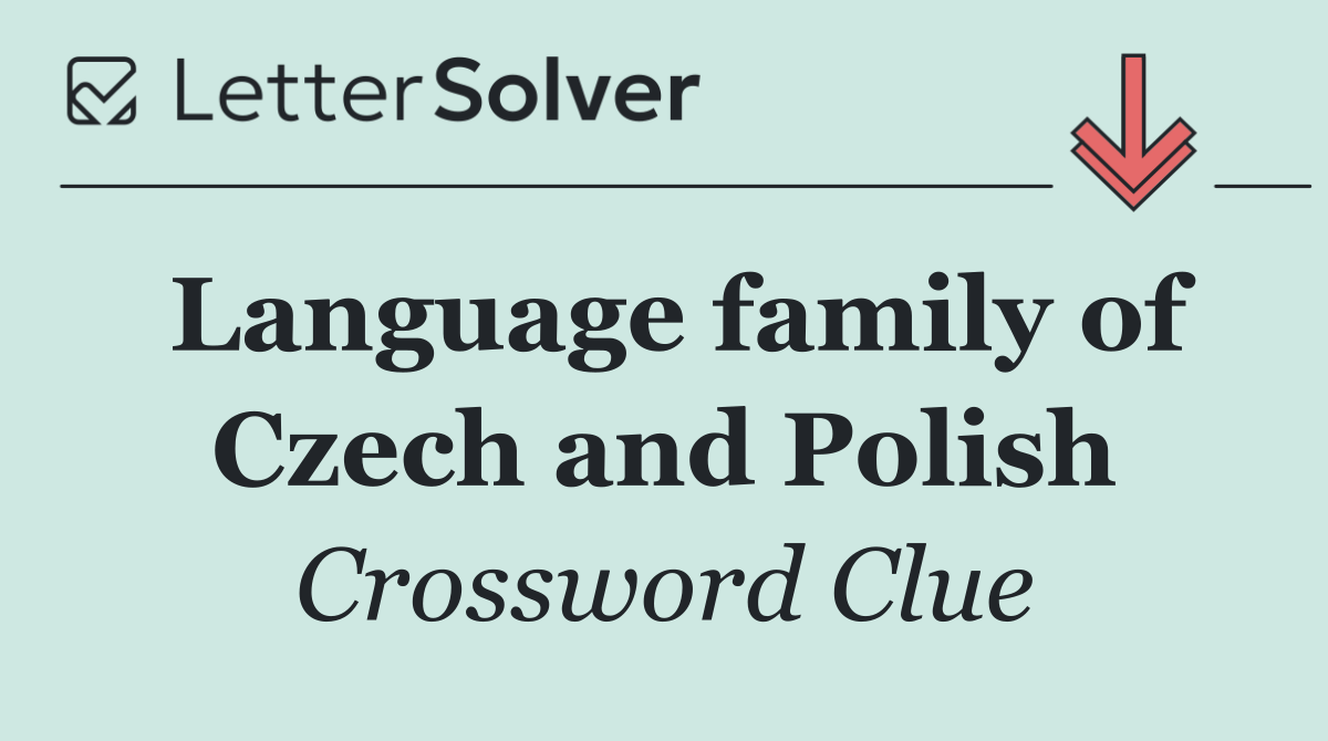 Language family of Czech and Polish