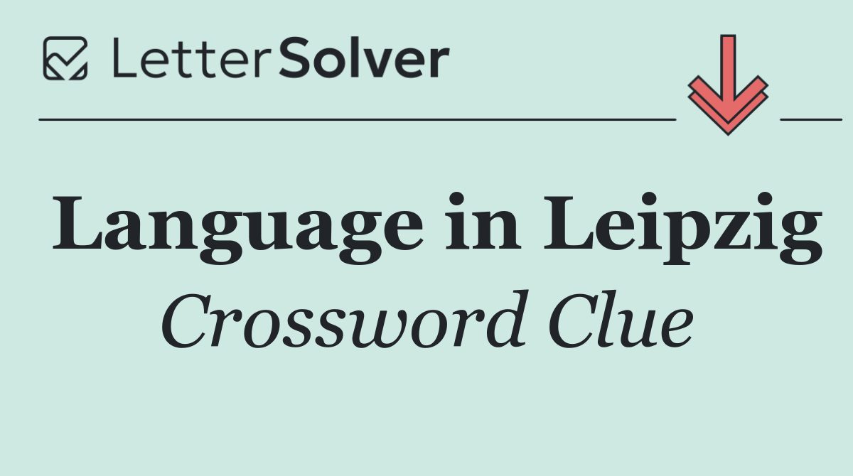Language in Leipzig