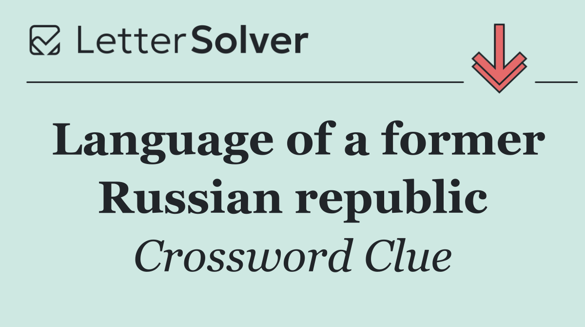 Language of a former Russian republic