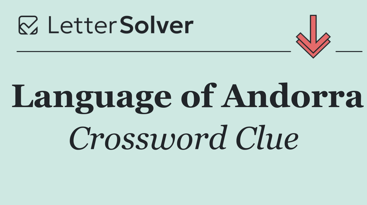 Language of Andorra