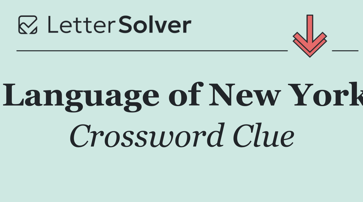 Language of New York