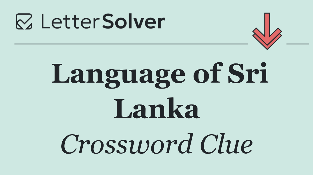 Language of Sri Lanka