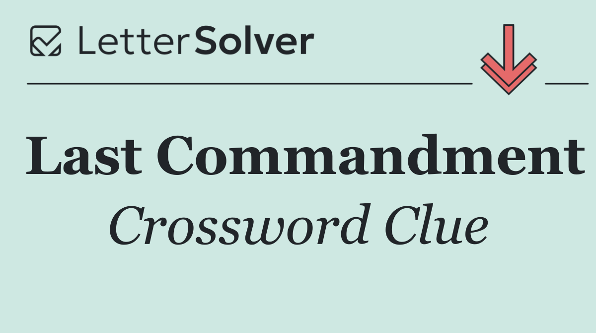 Last Commandment