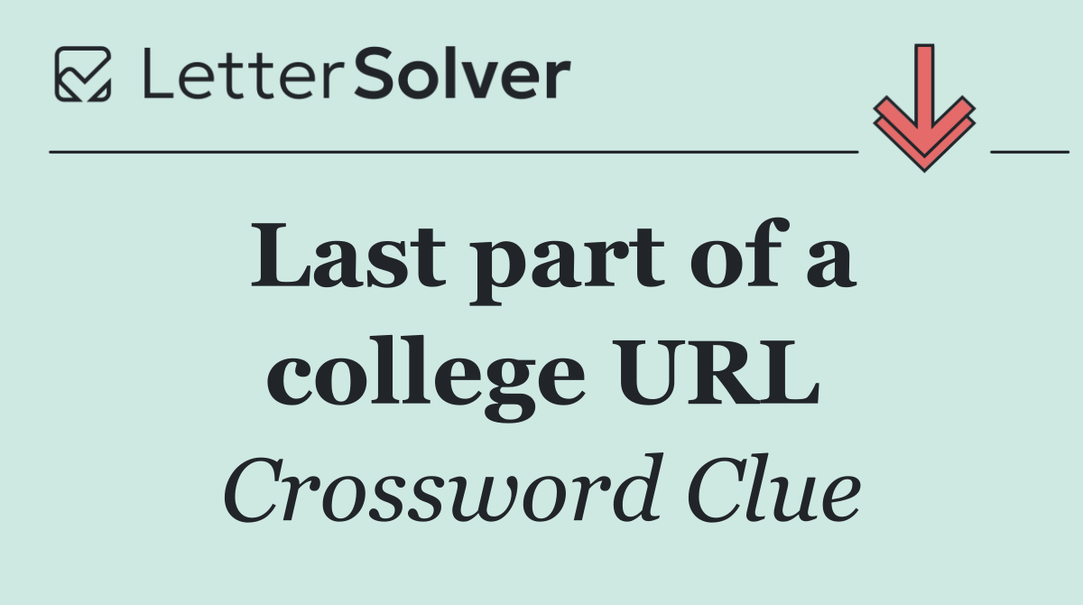 Last part of a college URL