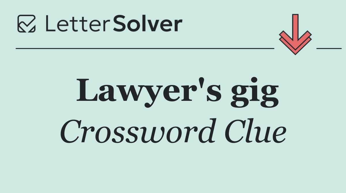 Lawyer's gig