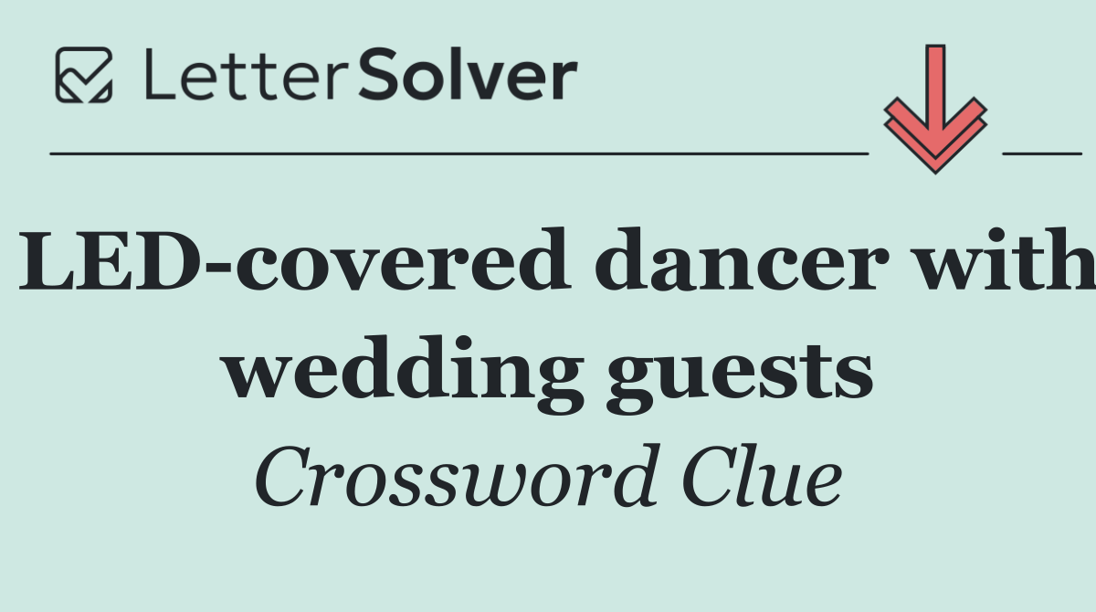 LED covered dancer with wedding guests