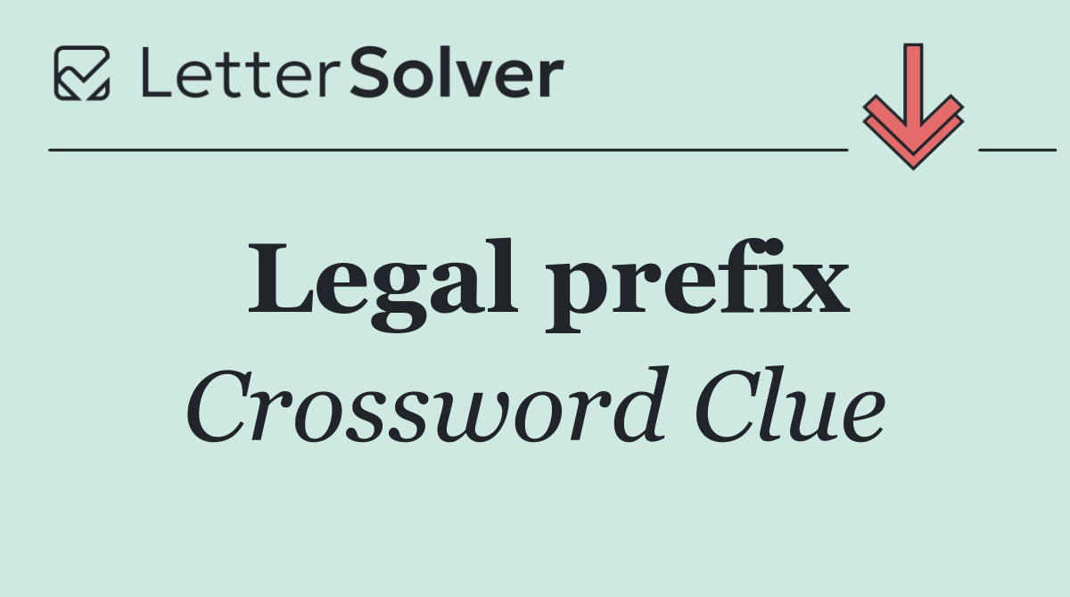 Legal prefix
