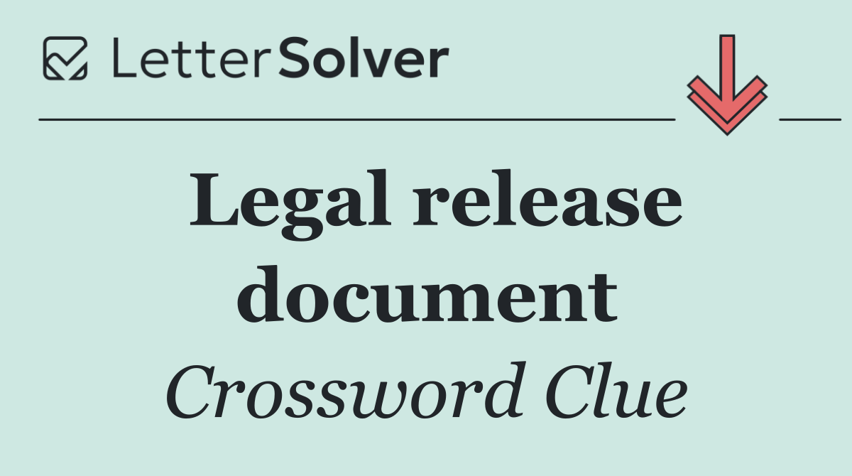 Legal release document