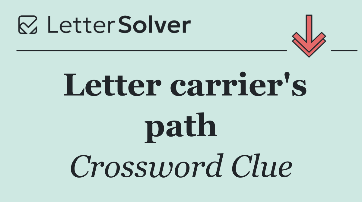 Letter carrier's path