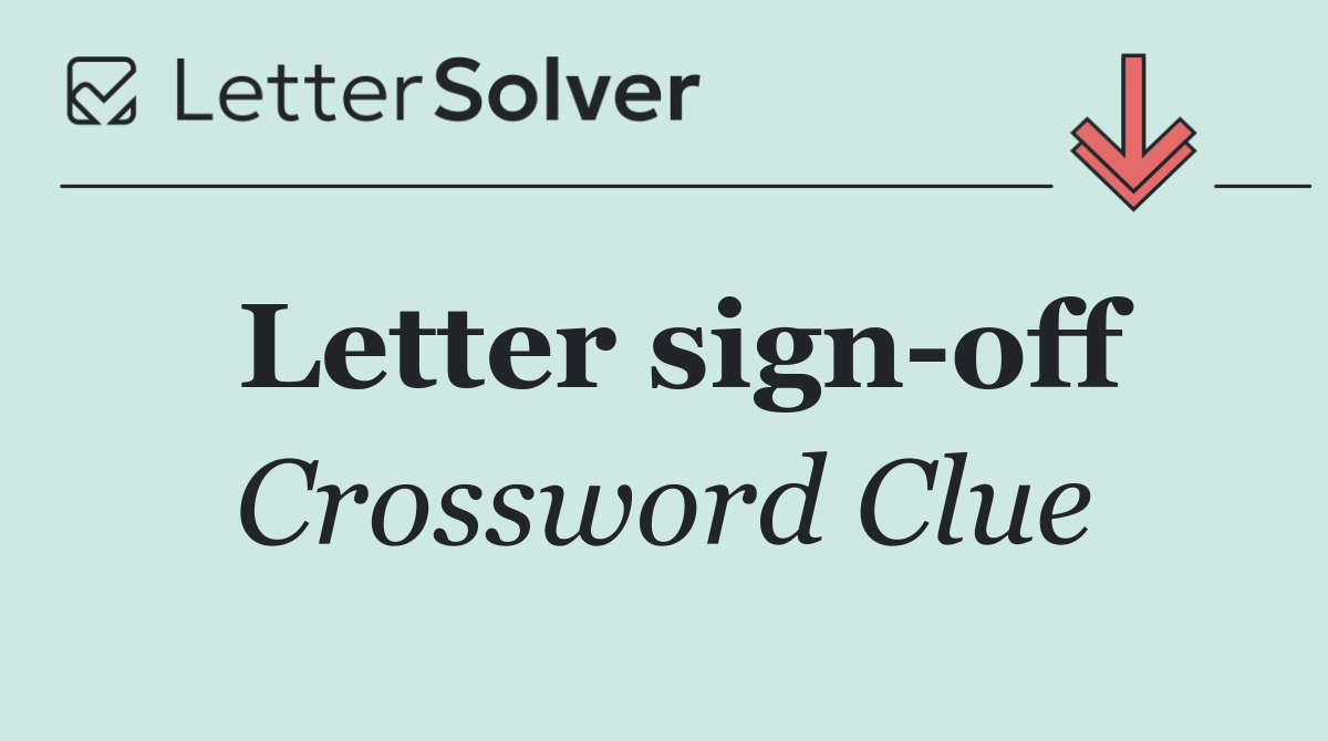 Letter sign off