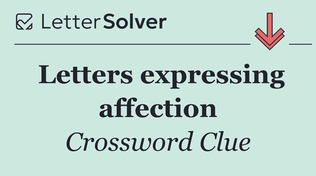 Letters expressing affection