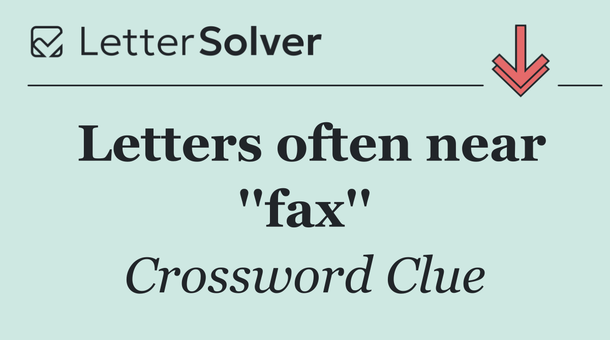 Letters often near ''fax''