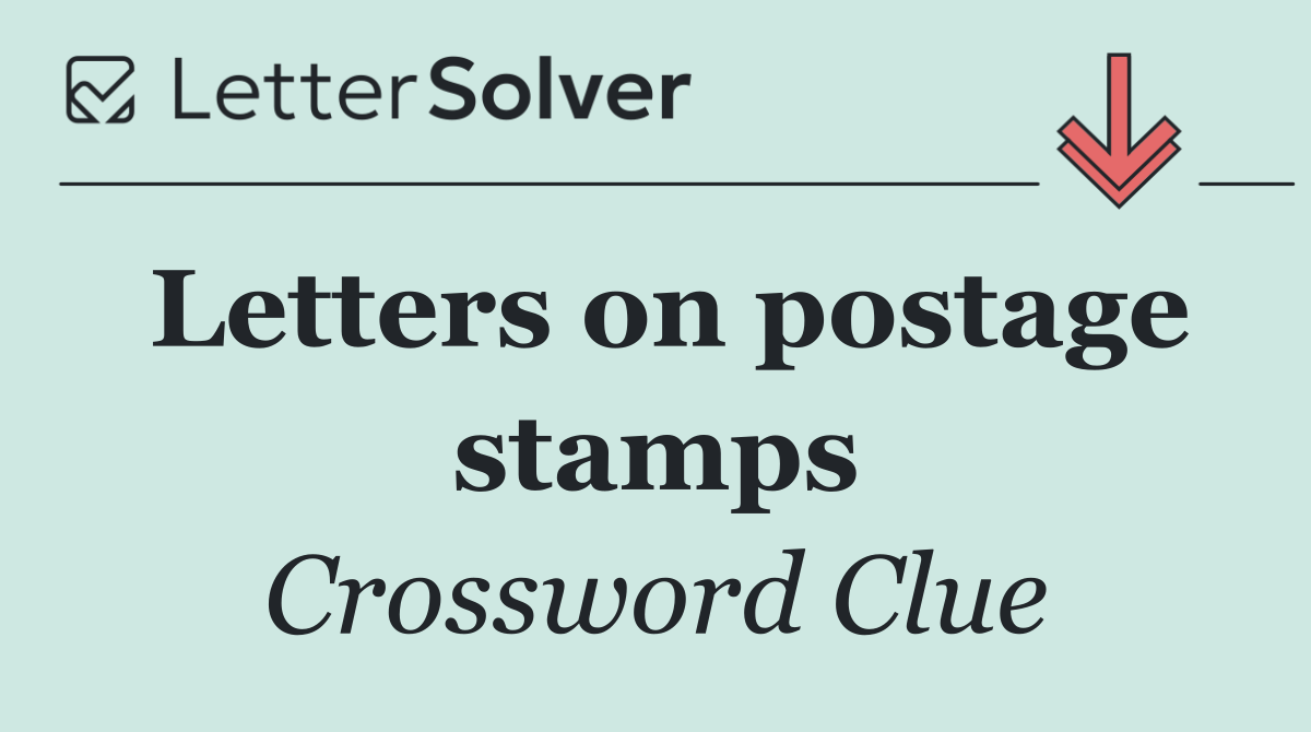 Letters on postage stamps
