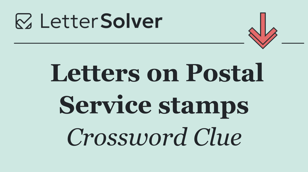 Letters on Postal Service stamps