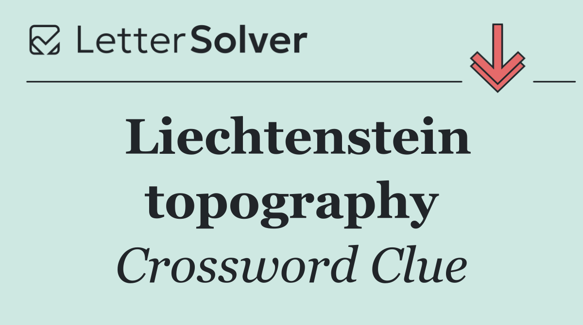 Liechtenstein topography