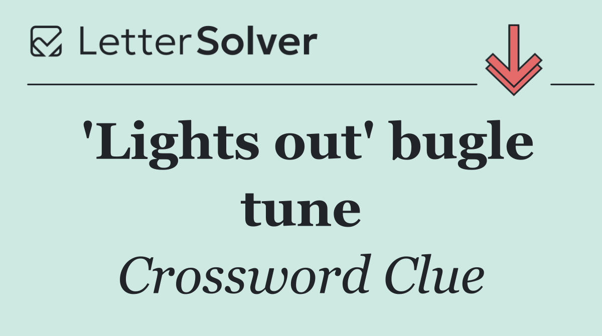 'Lights out' bugle tune