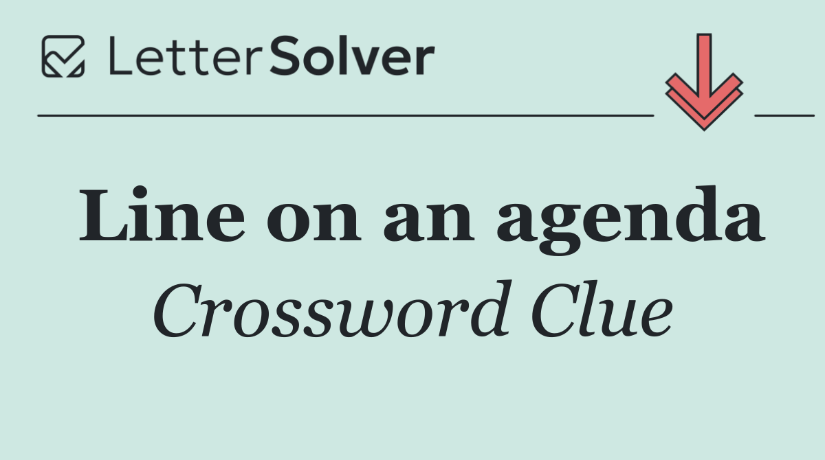 Line on an agenda
