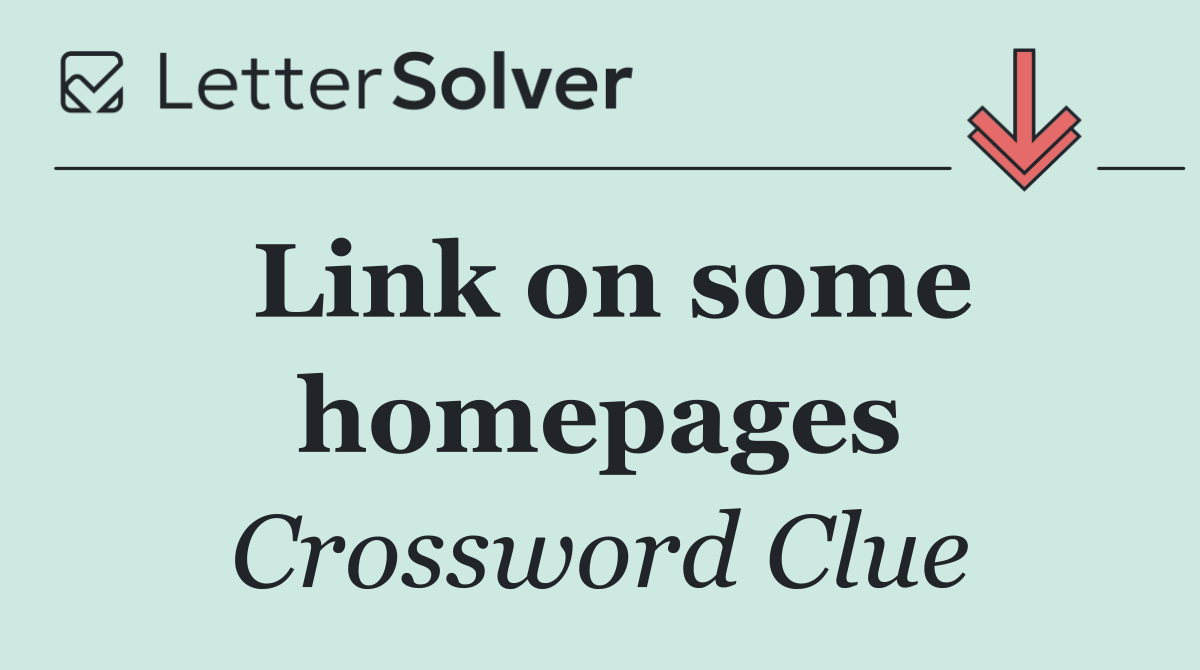 Link on some homepages