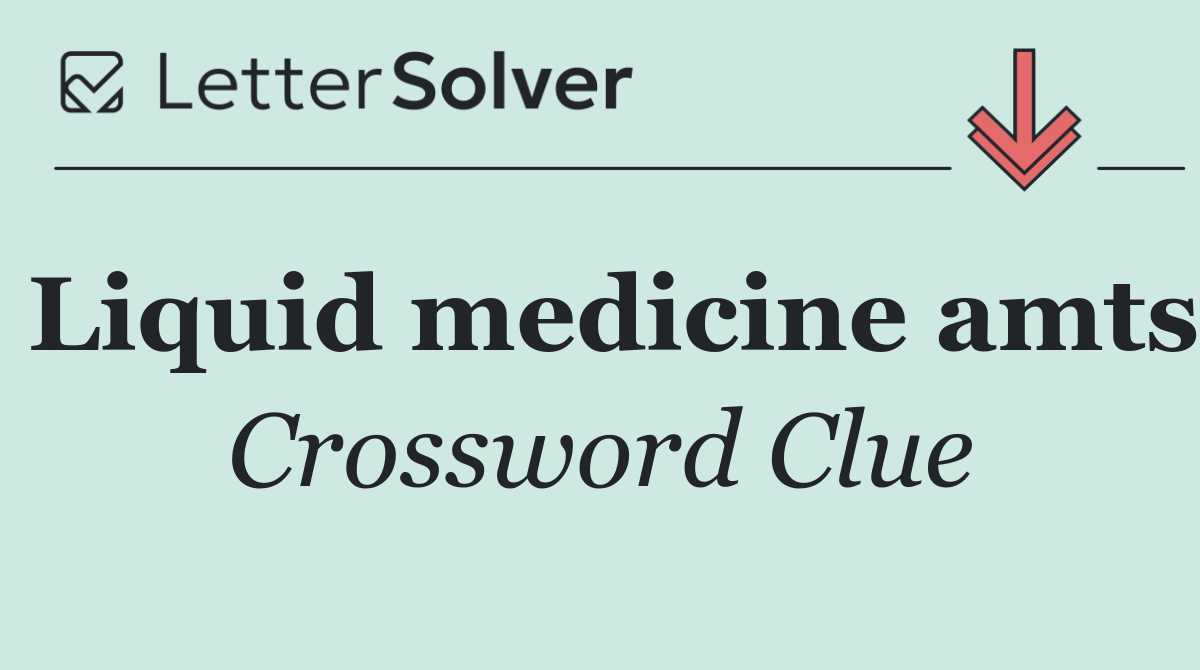 Liquid medicine amts