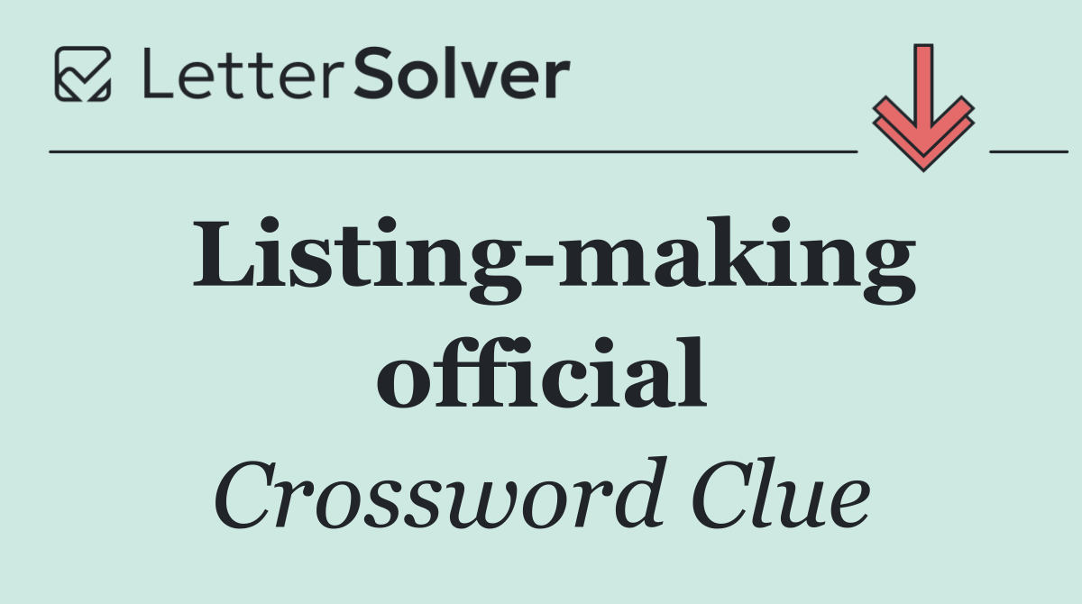 Listing making official