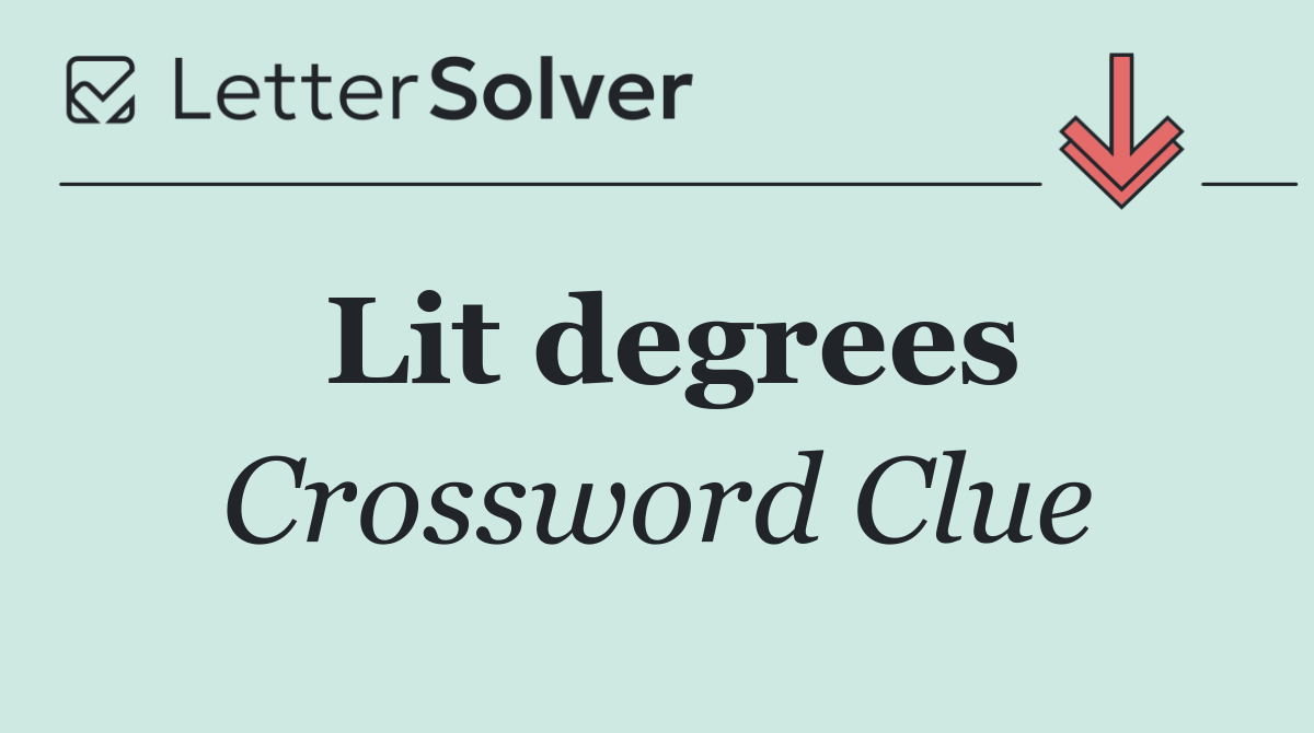 Lit degrees