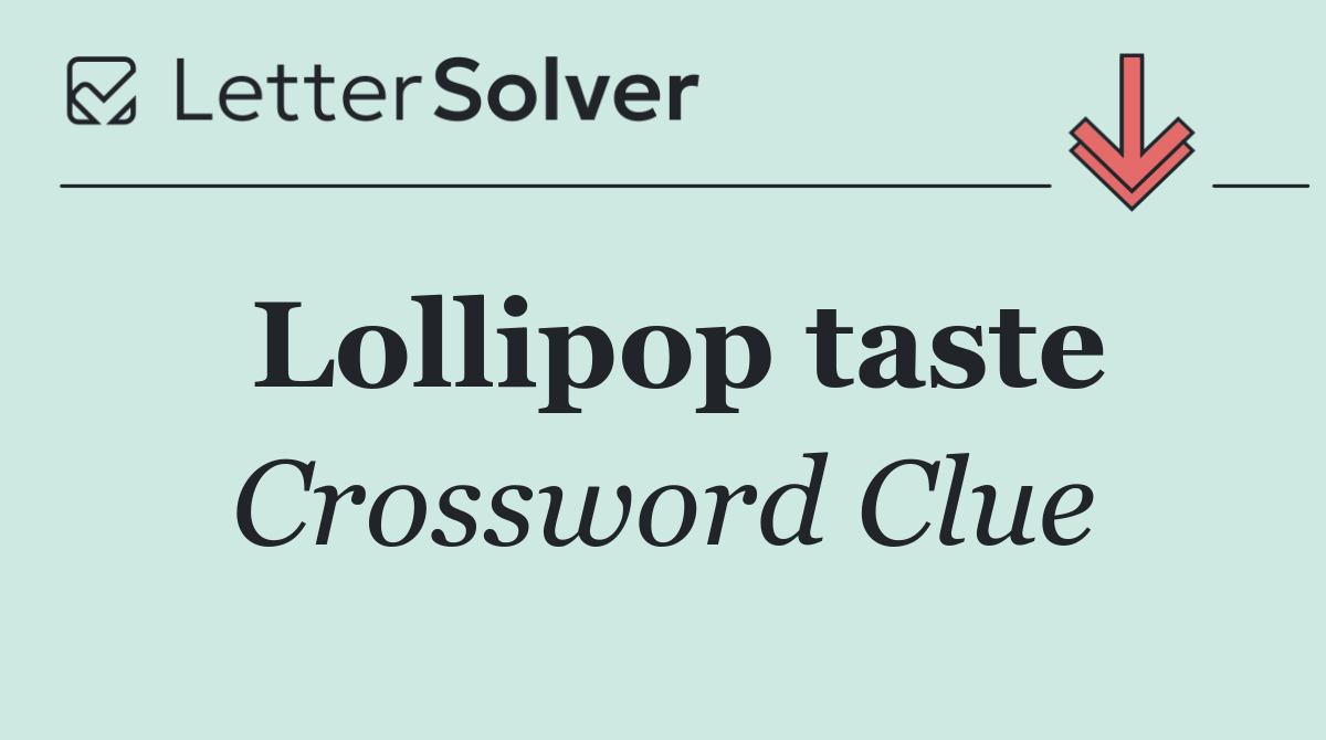 Lollipop taste