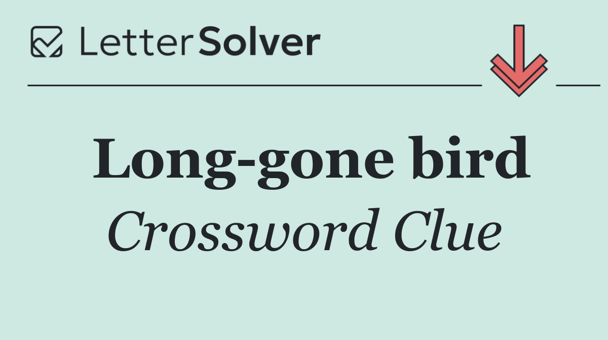 Long gone bird