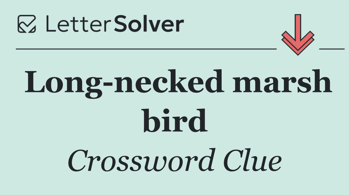 Long necked marsh bird