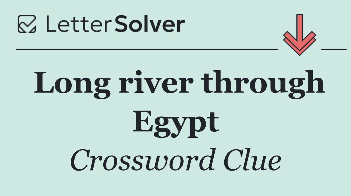 Long river through Egypt