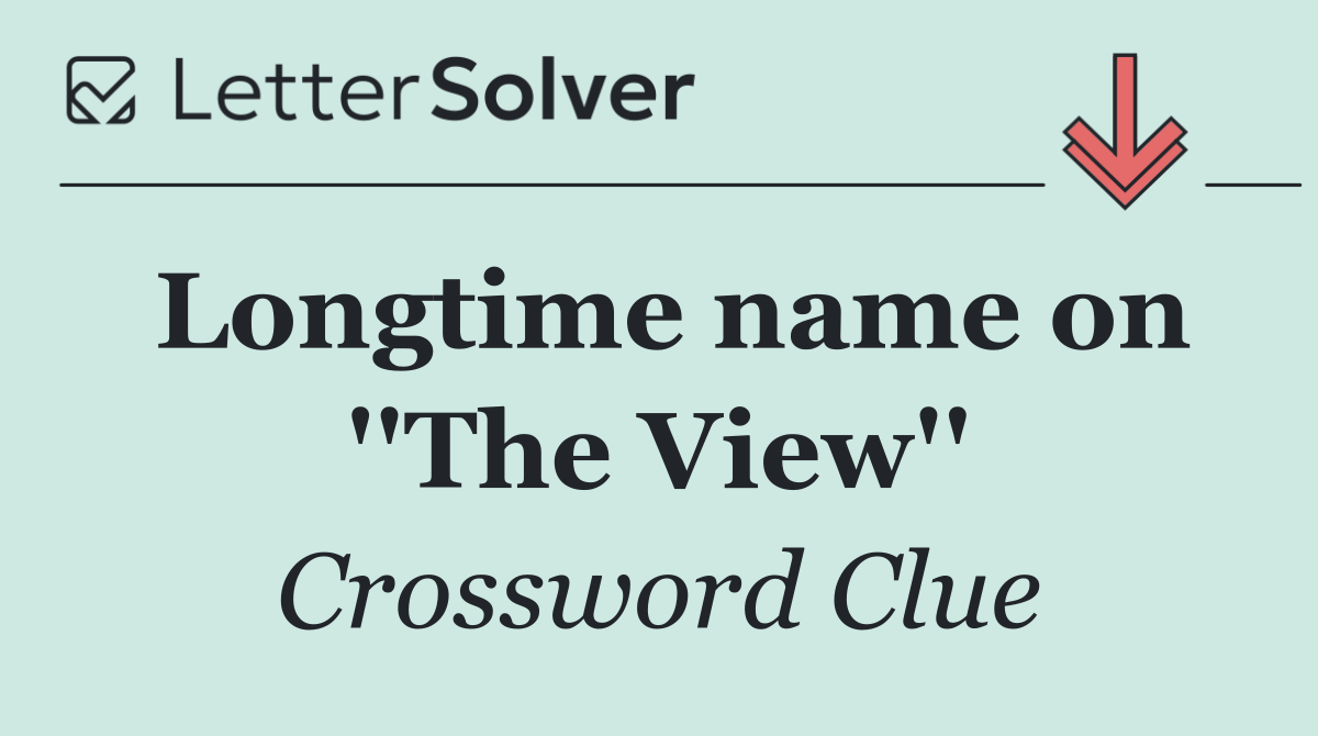 Longtime name on ''The View''