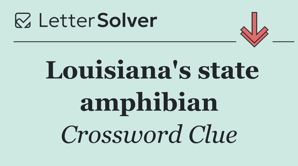 Louisiana's state amphibian